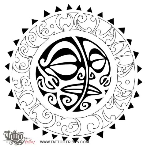 Sun-moon (Union) tattoo design thumbnail