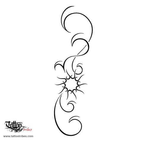 Sun and waves (Joy of living) tattoo design thumbnail