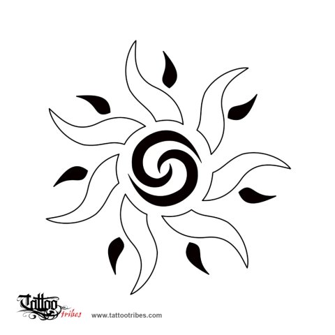 Sun (Unity, fertility) tattoo design thumbnail