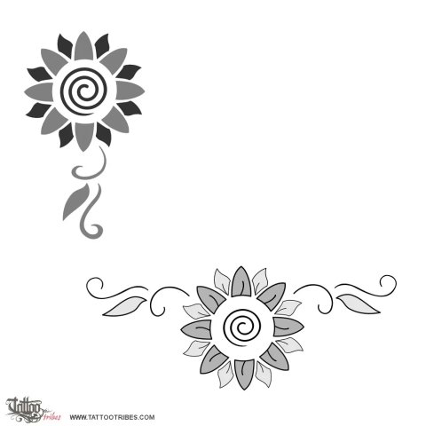 Sunflower (Pride, joy) tattoo design thumbnail
