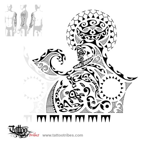 Surf way (Surf, family) tattoo design thumbnail