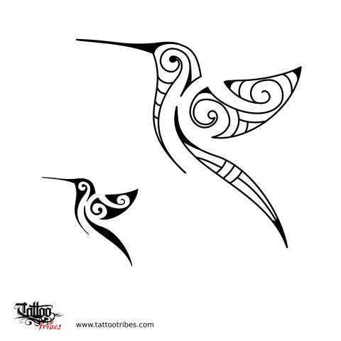 Maori hummingbird (Adaptability) tattoo design thumbnail