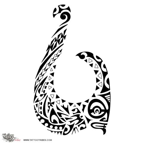 Mata'u (Fish hook) tattoo design thumbnail
