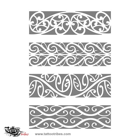 Maori armbands (Traditional motifs) tattoo design thumbnail
