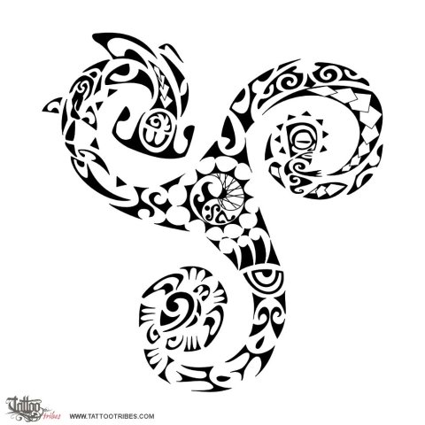 Triskell (Triathlon) tattoo design thumbnail