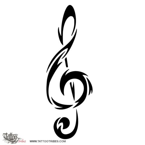 Tribal music (Tribal spirit) tattoo design thumbnail