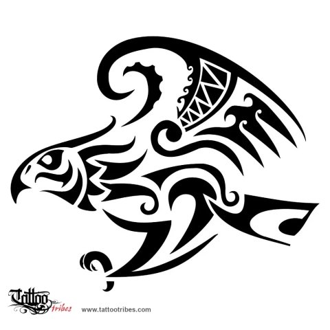 Hawk (Messenger, observer) tattoo design thumbnail