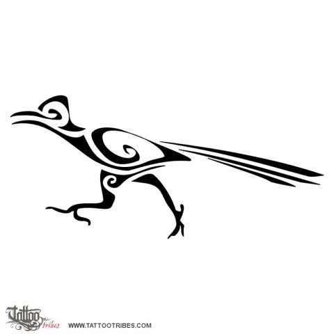 Roadrunner (Speed, runner) tattoo design thumbnail
