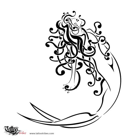 Mermaid (Sensuality) tattoo design thumbnail