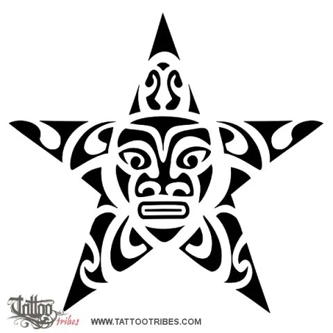 Turtle star (Family, protection) tattoo design thumbnail