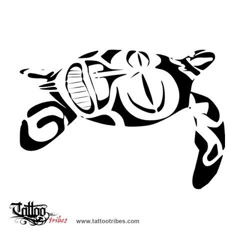 Turtle - Tortoise (Family) tattoo design thumbnail