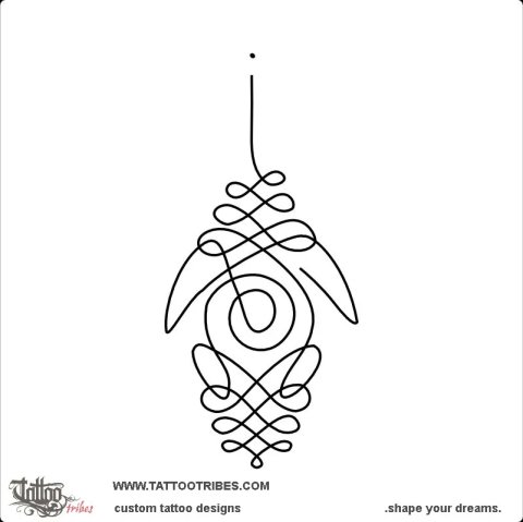 Unalome turtle (Family) tattoo design thumbnail