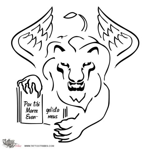 Lion of St. Mark (Republic of Venice) tattoo design thumbnail