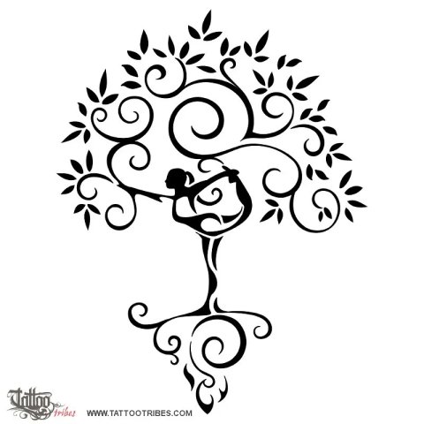 Yoga (Healing) tattoo design thumbnail