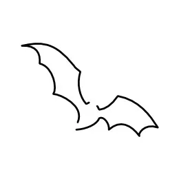 stylized bat tattoo line art