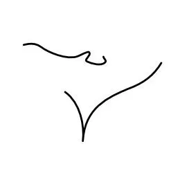 stylized minimalistic manta tattoo line art