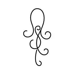stylized minimalistic octopus tattoo line art