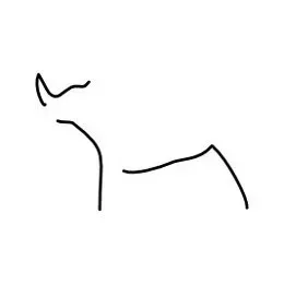 stylized minimalistic rhino tattoo line art