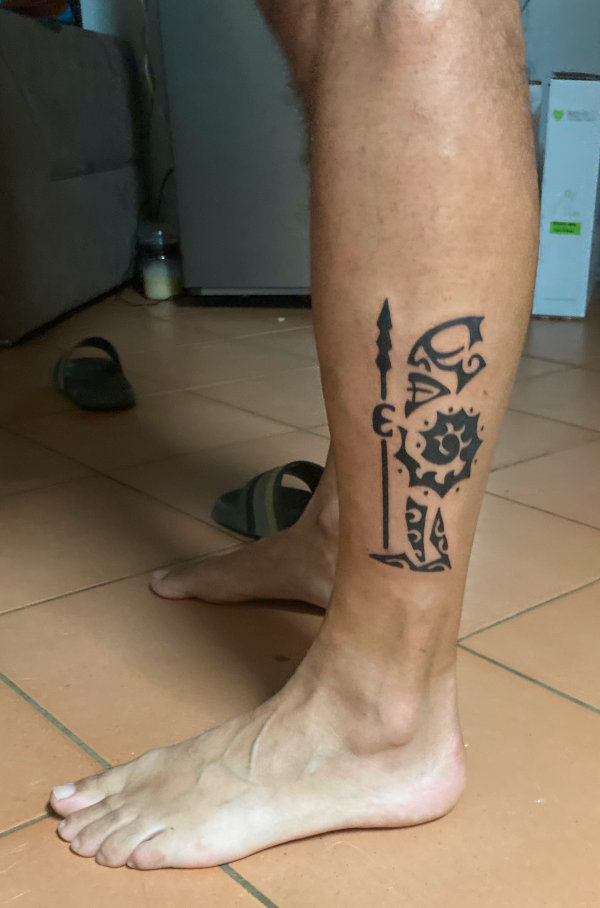 Real community tattoo placement: Alessandro - Tiki warrior: inked placement real user tattoo photo