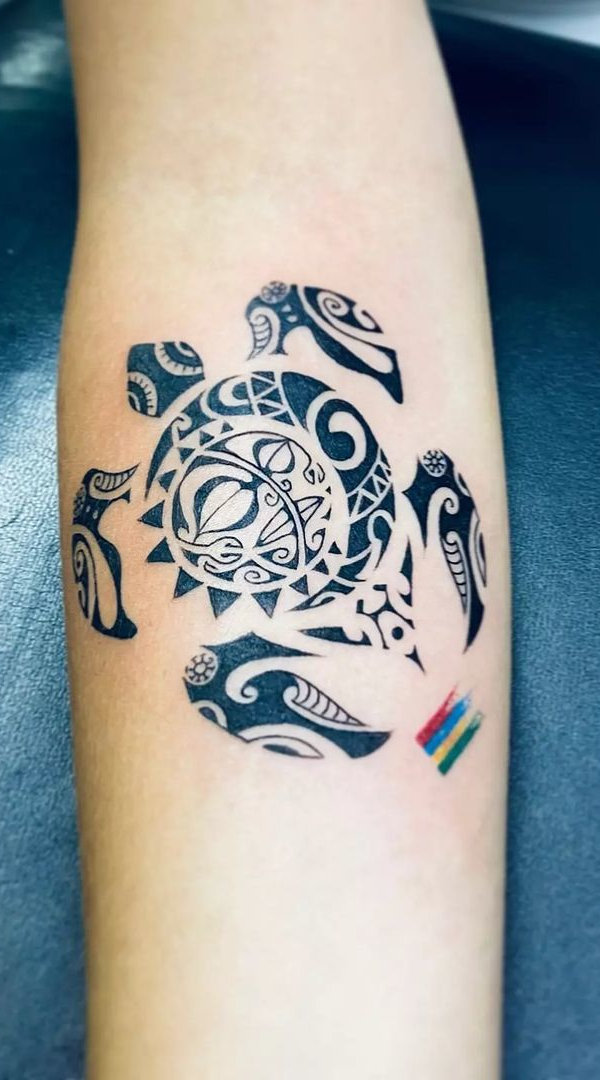 Real community tattoo placement: Allan - sunmoon turtle: inked placement tattoo photo