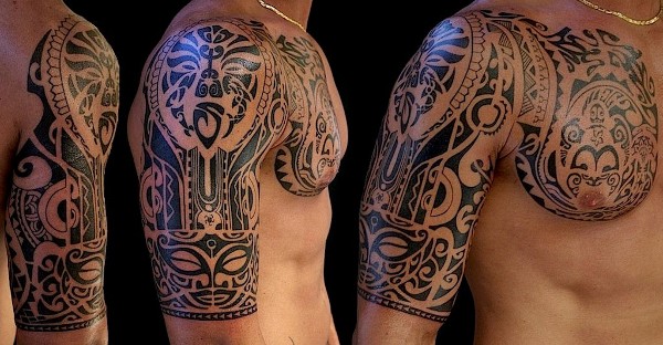 Real community tattoo placement: Antonio - Polynesian piece: inked placement real user tattoo photo
