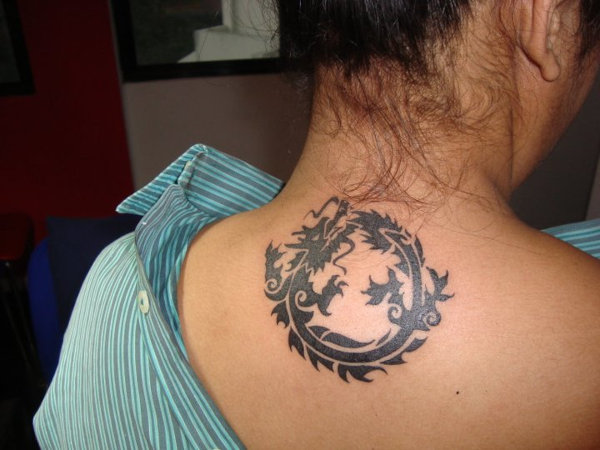 Real community tattoo placement: Anwesha - Feng shui dragon: inked placement tattoo photo