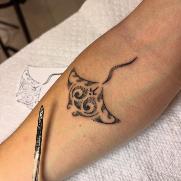 Real community tattoo placement: Armand - manta: inked placement tattoo photo