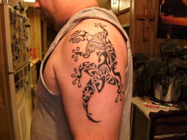 Real community tattoo placement: Brian - Gecko: inked placement real user tattoo photo