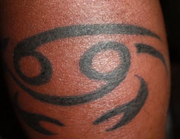 Real community tattoo placement: Bryant - Cancer sign: inked placement tattoo photo