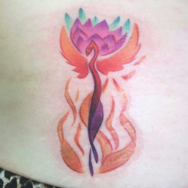 Real community tattoo placement: Caroline - phoenix lotus: inked placement tattoo photo