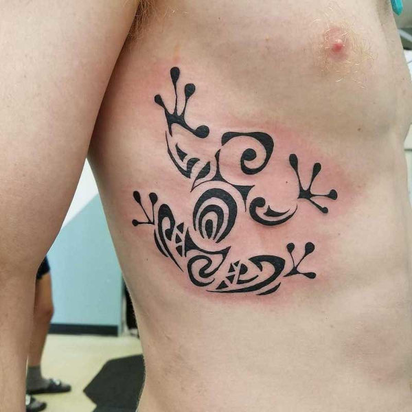 Real community tattoo placement: Dale - fertility frog: inked placement tattoo photo