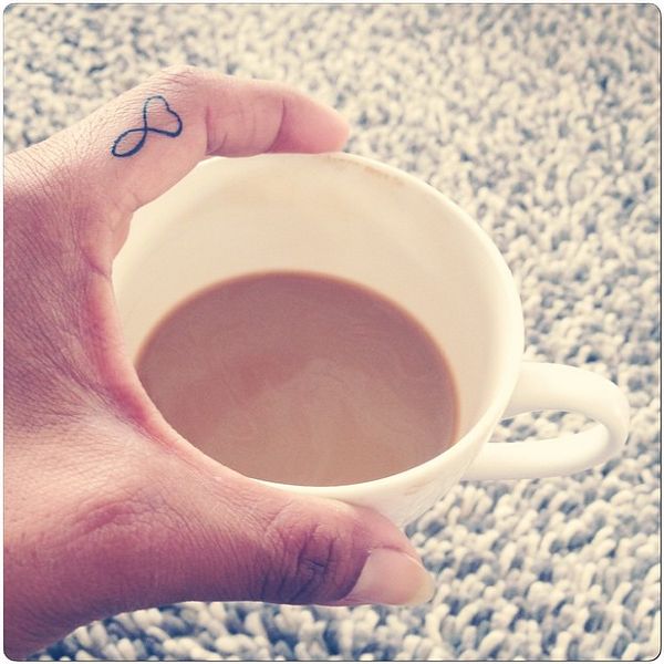 Real community tattoo placement: Dee - infinity heart: inked placement tattoo photo