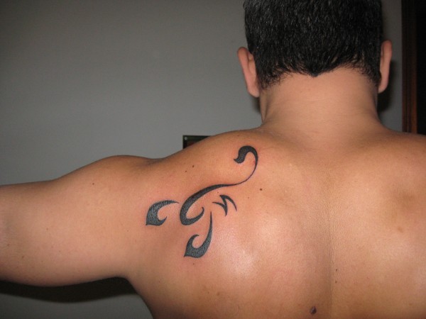 Real community tattoo placement: Demetrio - Stylized Scorpion: inked placement tattoo photo
