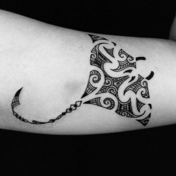 Real community tattoo placement: Guest - Maori manta: inked placement tattoo photo