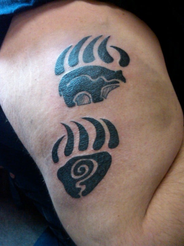 Real community tattoo placement: Jake - Bear paws: inked placement tattoo photo