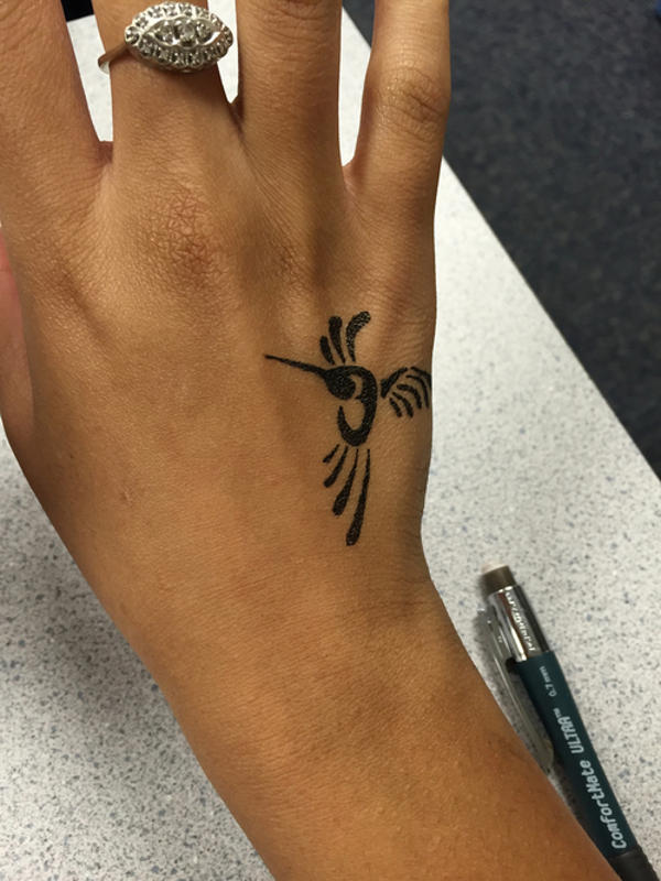 Real community tattoo placement: Janelle - hummingbird: inked placement real user tattoo photo