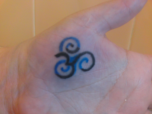 Real community tattoo placement: Jay - Triskell and Aum: inked placement tattoo photo