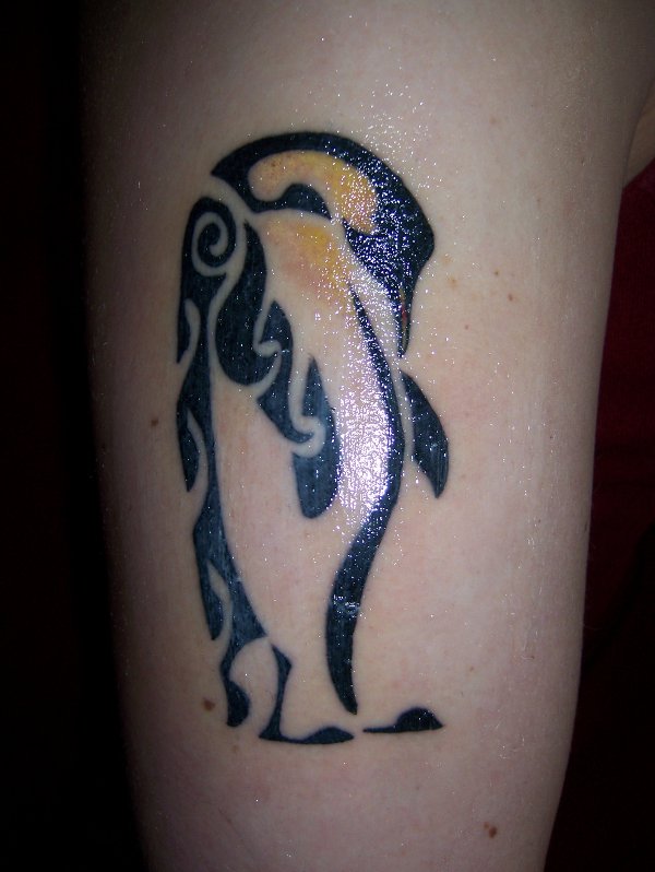 Real community tattoo placement: Jenna - Emperor penguin: inked placement tattoo photo