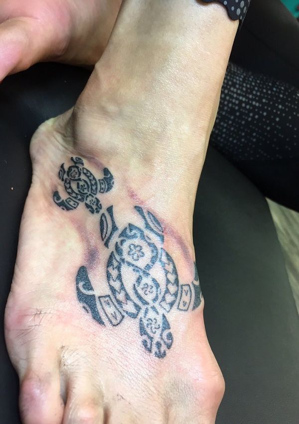 Real community tattoo placement: Jennifer - Hui turtles: inked placement tattoo photo