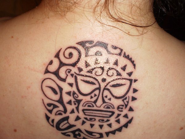 Real community tattoo placement: Lia - Maori sun-moon: inked placement tattoo photo
