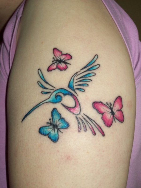 Real community tattoo placement: Marie - Humming bird: inked placement tattoo photo