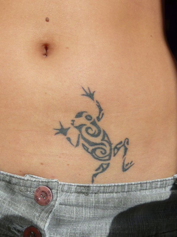 Real community tattoo placement: Mirka - Climbing frog: inked placement tattoo photo