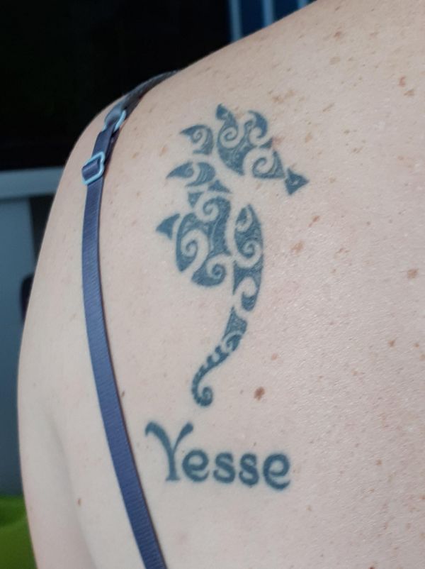 Real community tattoo placement: Natascha - Seahorse: inked placement tattoo photo
