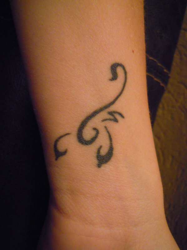 Real community tattoo placement: Renata - Stylized scorpion: inked placement tattoo photo
