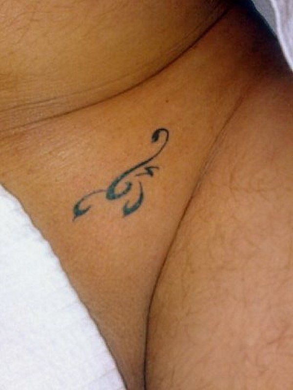 Real community tattoo placement: Rob - Stylized scorpion: inked placement tattoo photo