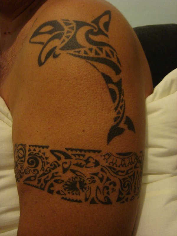 Real community tattoo placement: Rodney - Ukaipo and orca: inked placement tattoo photo