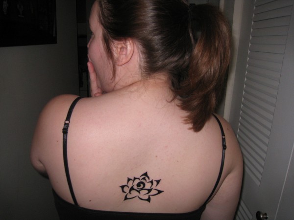 Real community tattoo placement: Sarah - lotus: inked placement tattoo photo