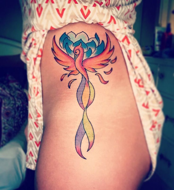 Real community tattoo placement: Sydney - phoenix lotus: inked placement real user tattoo photo