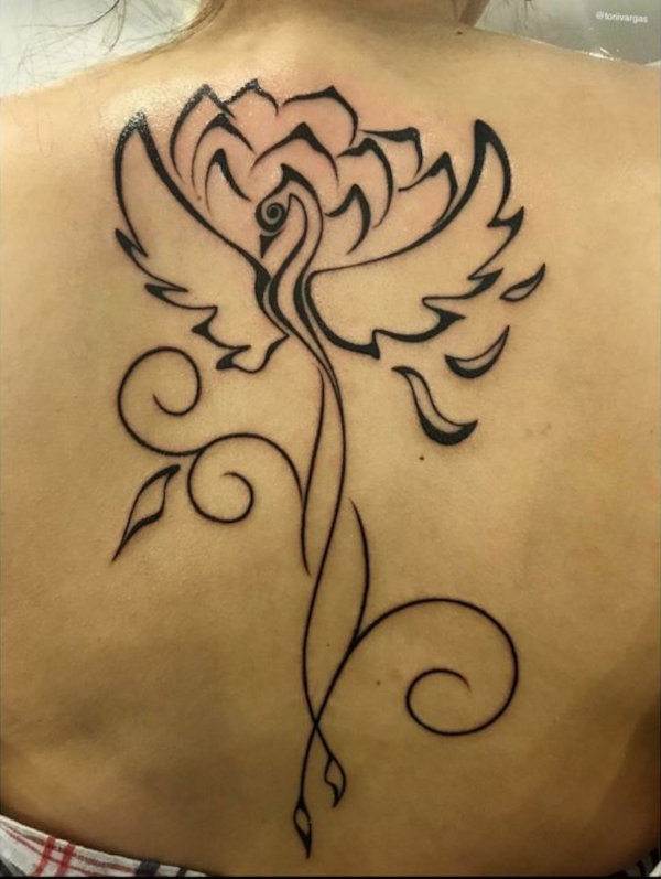 Real community tattoo placement: Tori - Phoenix lotus: inked placement tattoo photo
