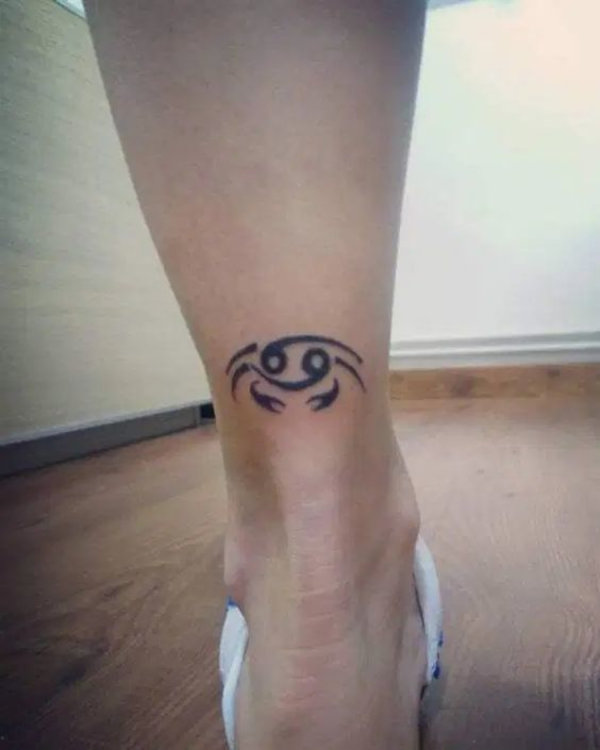 Real community tattoo placement: Guest - cancer sign: inked placement tattoo photo